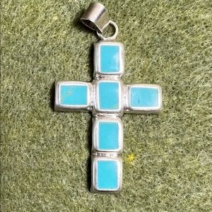 Silver cross pendant